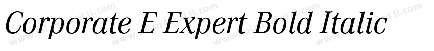 Corporate E Expert Bold Italic OsF字体转换